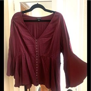 Empire waist clasp front blouse- so flattering!